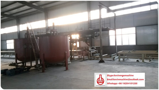 MgO বোর্ড উৎপাদন লাইন MgO / MgCl2 / ফাইবারগ্লাস ক্লথ / কাঠের গুঁড়ো প্রধান উপকরণগুলির জন্য