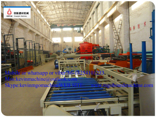 কোল্ড চাপ দুই পক্ষের গঠিত MgO বোর্ড উৎপাদন লাইন নির্মাণ বোর্ড উপাদান জন্য