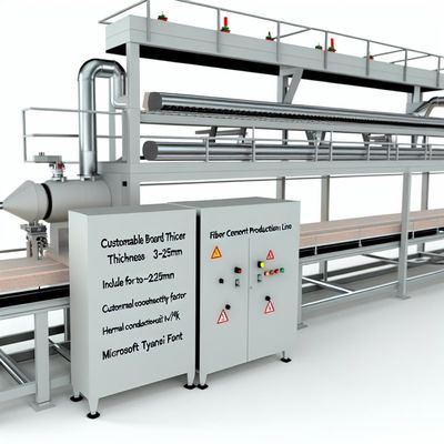 Customizable Fiber Cement Board Production Line for 3-25mm Board Thickness and ≤0.25W/mk Thermal Conductivity in Made