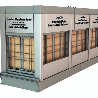 ডাবল ওয়াল প্যানেলের জন্য কাস্টম কালার ৩ ফেজ ওয়াল প্যানেল তৈরির মেশিন
