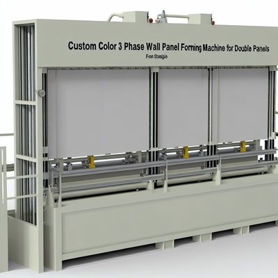 ডাবল ওয়াল প্যানেলের জন্য কাস্টম কালার ৩ ফেজ ওয়াল প্যানেল তৈরির মেশিন