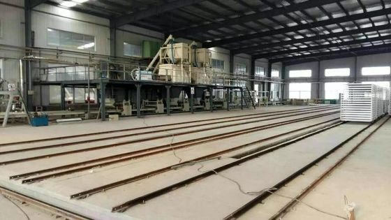 কম্প্যাক্ট কাঠামো স্বয়ংক্রিয় ফাইবার সিমেন্ট ওয়াল প্যানেল উত্পাদন লাইন